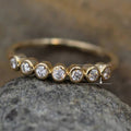 Minimalist Gold Color Thin Women's Ring, Round Luxury Engagement Wedding Jewelry Accessory view 5