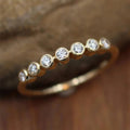 Minimalist Gold Color Thin Women's Ring, Round Luxury Engagement Wedding Jewelry Accessory view 1