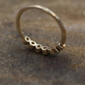 Minimalist Gold Color Thin Women's Ring, Round Luxury Engagement Wedding Jewelry Accessory view 3
