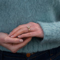 French Vintage Palace Style Round Gold Ring, Delicate Proposal Engagement Party Ring view 4
