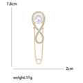 Alloy Rhinestone Large Safety Brooch Pin For Cardigan Fastening view 5