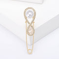 Alloy Rhinestone Large Safety Brooch Pin For Cardigan Fastening view 4