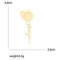 Stainless Steel Heart Balloon Brooch Anti Exposure Clothing Pin view 5