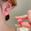 Korean Light Luxury Acrylic Round Ball Double Sided Stud Earrings Sweet Geometric Style view 1