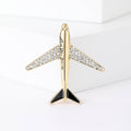 Alloy Rhinestone Airplane Brooch Pin For Men's Suit Accessories view 6