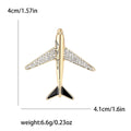 Alloy Rhinestone Airplane Brooch Pin For Men's Suit Accessories view 5