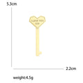 Stainless Steel Heart Letter Key Brooch Pin For Fashion Accessories view 5