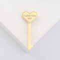 Stainless Steel Heart Letter Key Brooch Pin For Fashion Accessories view 6