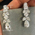 Iceberg Style Transparent Fairy Earrings Luxury Bridal Wedding Gown Evening Dress Accessories view 5