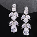 Iceberg Style Transparent Fairy Earrings Luxury Bridal Wedding Gown Evening Dress Accessories view 3