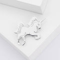 Stainless Steel Unicorn Brooch Pin For Cute Apparel Decoration view 3