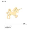 Stainless Steel Unicorn Brooch Pin For Cute Apparel Decoration view 5
