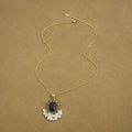 Vintage Luxury Rectangular Emerald Crystal Pearl Tassel Alloy Statement Jewelry Set Drop Earrings view 3
