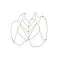 Copper Zircon Geometric Multilayer Necklace Minimalist Line Body Chain For Women view 5