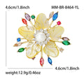 Luxury Zircon Shell Flower Brooch Pin For Suits And Dresses view 5