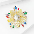 Luxury Zircon Shell Flower Brooch Pin For Suits And Dresses view 3