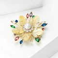 Luxury Zircon Shell Flower Brooch Pin For Suits And Dresses view 2