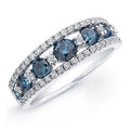 Luxury Royal Blue Hollow Ring With Statement Dinner Party Design, High End Fashion Finger Ring view 1