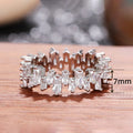 Trendy Hollow Row Zircon Ring For Women, Sweet Birthday Gift Heavy Craft Statement Jewelry view 4