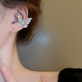 Sweet Cool Alloy Butterfly Zircon Ear Cuff Clip-on Earrings Light Luxury Niche Design view 3