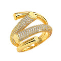 European Korean Shiny Open Ring For Women, Trendy Geometric Industrial Style Fashion Finger Ring view 5