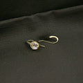 Elegant Geometric Oval Zircon Drop Hook Earrings, Gold Plated Alloy Luxury Minimalist Women's Earrings view 3