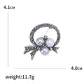 Alloy Rhinestone Pearl Brooch For Vintage Elegant Clothing Accessories view 5