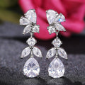 Korean Japanese Light Luxury Long Wisteria Flower Stud Earrings For Elegant Party Jewelry view 2