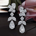 Korean Japanese Light Luxury Long Wisteria Flower Stud Earrings For Elegant Party Jewelry view 6