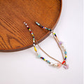 Korean Japanese Dopamine Shell Pearl Necklace Handmade Beaded Butterfly Gradient Heart Chain view 3