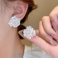 Acrylic Flower Stud Earrings Forest Style Fresh Elegant Niche Floral Ear Jewelry for Women view 1