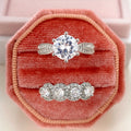 Sparkling Luxury Couple Rings, European American Sweet Matching Bands For Valentine's Day Gift view 4