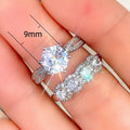 Sparkling Luxury Couple Rings, European American Sweet Matching Bands For Valentine's Day Gift view 5