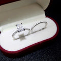 Simple Moissanite Simulant Eight Hearts Eight Arrows Ring For Women Couple Wedding Band view 1