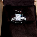 Simple Moissanite Simulant Eight Hearts Eight Arrows Ring For Women Couple Wedding Band view 5