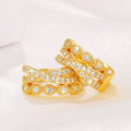 European Style Round Circle Cross Earrings, Mini Minimalist Korean Design Ear Studs view 4