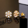 European French Elegant Flower Stud Earrings Korean Dongdaemun Small Daily Commuter Ear Jewelry view 2