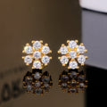 European French Elegant Flower Stud Earrings Korean Dongdaemun Small Daily Commuter Ear Jewelry view 7