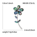 Alloy Abalone Shell Flower Brooch For Fashion Garment Decoration view 5