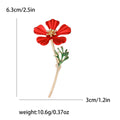 Alloy Painted Flower Brooch Pin For Fresh Floral Apparel Accessories view 6