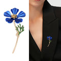 Alloy Painted Flower Brooch Pin For Fresh Floral Apparel Accessories view 2