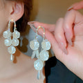 Faux Pearl Flower Shell Long Tassel Drop Earrings Fashion Teardrop Office Lady Jewelry view 2