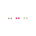 Rainbow Candy Heart Star Round Bead Acrylic Enamel Stud Set Colorful Minimal Women Earrings view 5