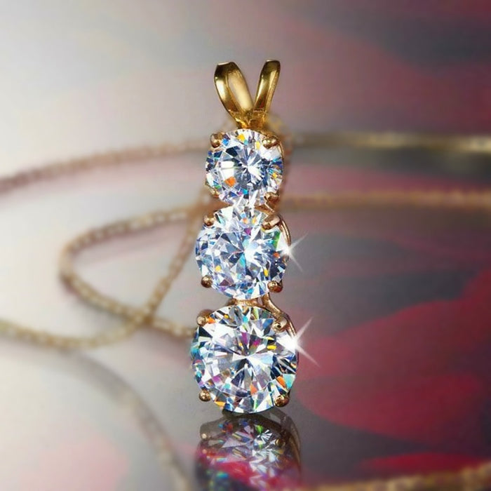 Cute Rabbit Ear Pendant Necklace With Zircon, Korean Japanese Long Collarbone Chain