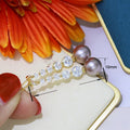 Fashion Row Zircon Pearl Drop Earrings Luxury Korean Long Wedding Date Earrings For Women view 4