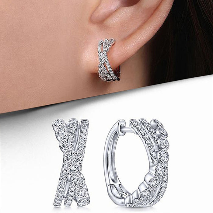 Unisex Cross Ear Cuff Earrings Cool Minimalist Hip Hop Street Style Fashion Ear Jewelry