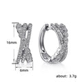 Unisex Cross Ear Cuff Earrings Cool Minimalist Hip Hop Street Style Fashion Ear Jewelry view 4