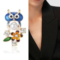 Alloy Enamel Owl Brooch Pin For Fashion Clothing Accessories view 2