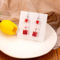 Cute Dried Flower Drift Bottle Acrylic Pendant Alloy Hook Creative Preserved Flower Drop Earrings view 3