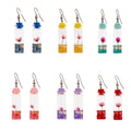 Cute Dried Flower Drift Bottle Acrylic Pendant Alloy Hook Creative Preserved Flower Drop Earrings view 1